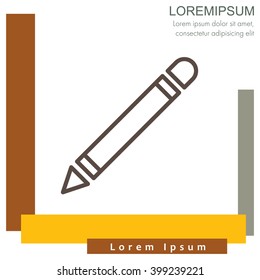 Web line icon. Pencil