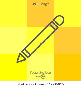 Web line icon. Pencil