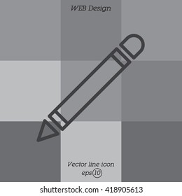 Web line icon. Pencil