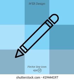Web line icon. Pencil