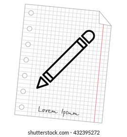 Web line icon. Pencil