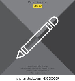 Web line icon. Pencil