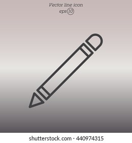 Web line icon. Pencil