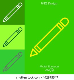 Web line icon. Pencil
