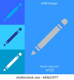 Web line icon. Pencil