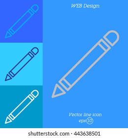 Web line icon. Pencil