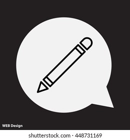 Web line icon. Pencil