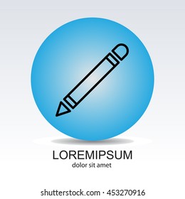 Web line icon. Pencil