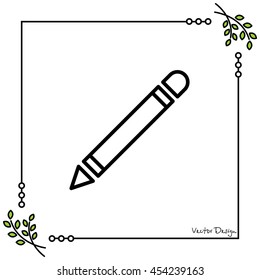Web line icon. Pencil