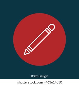 Web line icon. Pencil