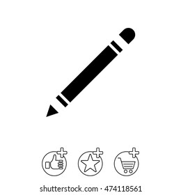 Web line icon. Pencil