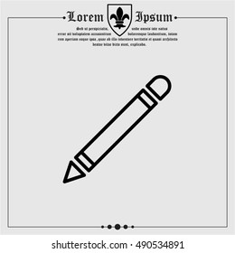 Web line icon. Pencil