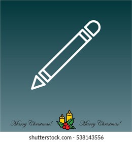Web line icon. Pencil