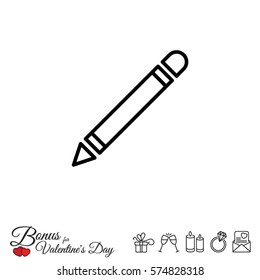 Web line icon. Pencil