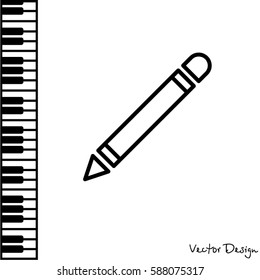 Web line icon. Pencil