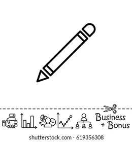 Web line icon. Pencil