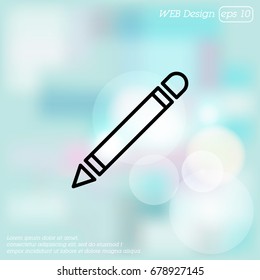 Web line icon. Pencil