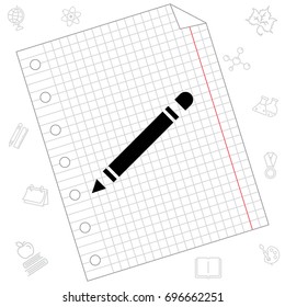 Web line icon. Pencil