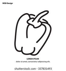 Web line icon. Pepper