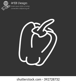 Web line icon. Pepper