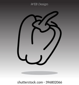 Web line icon. Pepper