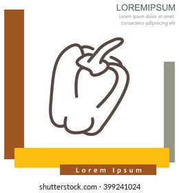 Web line icon. Pepper