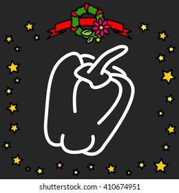 Web line icon. Pepper