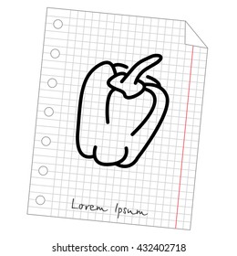 Web line icon. Pepper