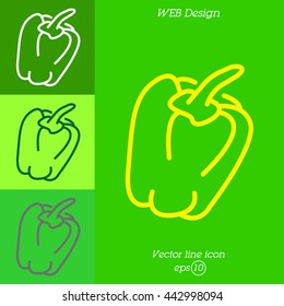 Web line icon. Pepper