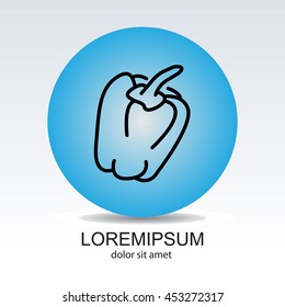 Web line icon. Pepper