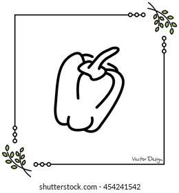 Web line icon. Pepper