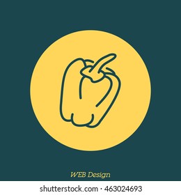 Web line icon. Pepper