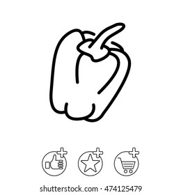 Web line icon. Pepper