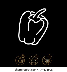 Web line icon. Pepper