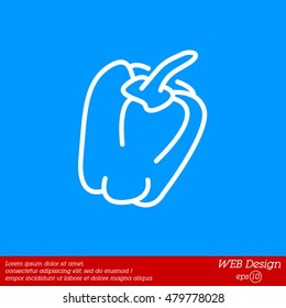 Web line icon. Pepper