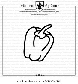 Web line icon. Pepper
