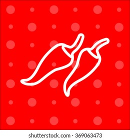 Web line icon. Pepper, chili
