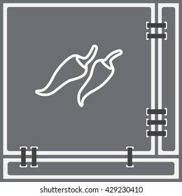 Web line icon. Pepper, chili