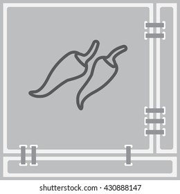 Web line icon. Pepper, chili