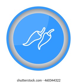 Web line icon. Pepper, chili