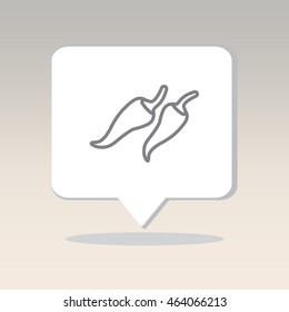 Web line icon. Pepper, chili