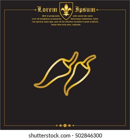 Web line icon. Pepper, chili