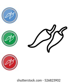 Web line icon. Pepper, chili