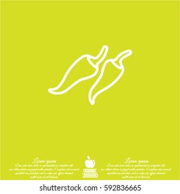 Web line icon. Pepper, chili