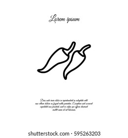 Web line icon. Pepper, chili