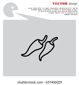 Web line icon. Pepper, chili