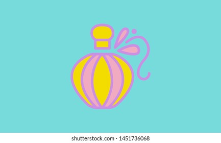 Web line icon. Perfume color