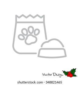 Web line icon. Pet food.