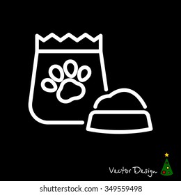 Web line icon. Pet food.