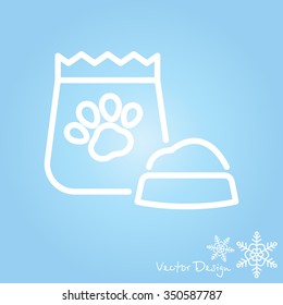 Web line icon. Pet food.